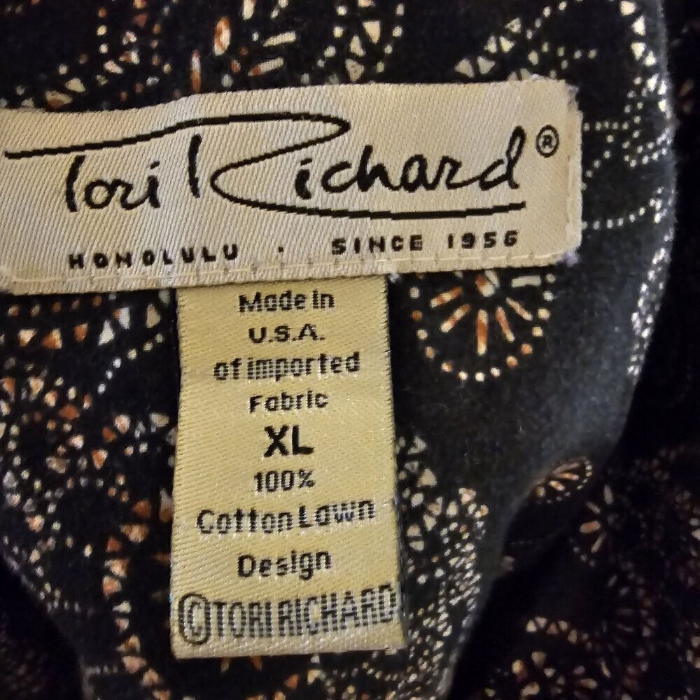Tori Richard Men's XL Acid Black Paisley Short Sleeve Psycho Classy Hawaiian - Picture 5 of 8